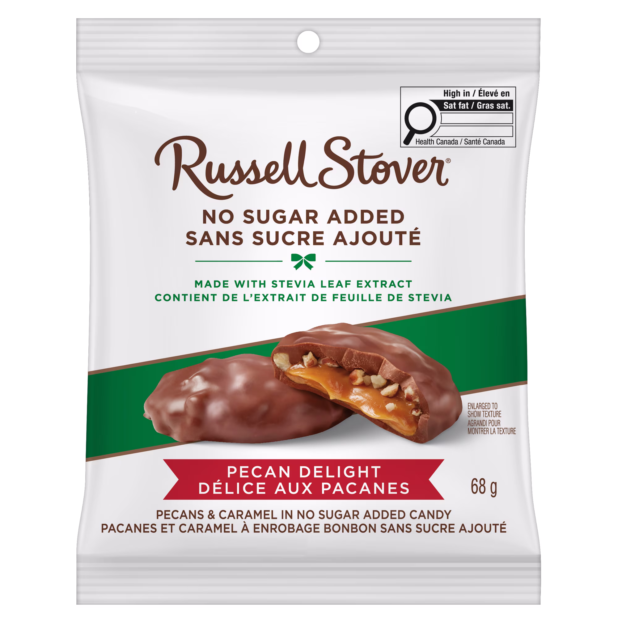 Sac de pecan delights sans sucre ajouté russell stover.