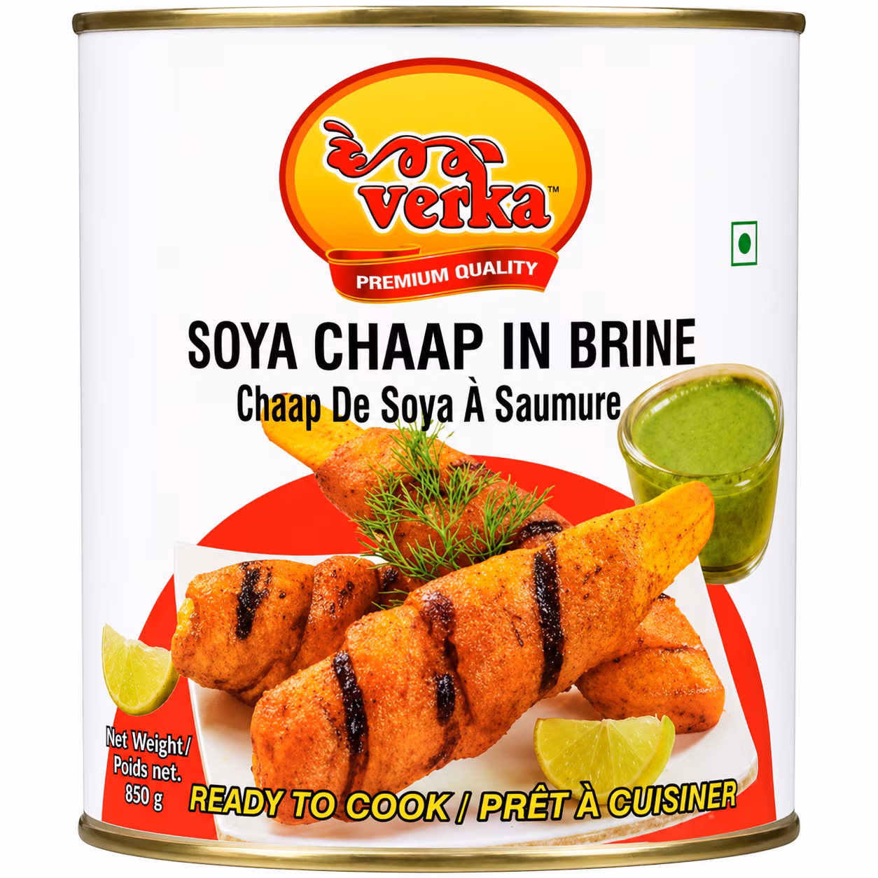 Verka soya chaap en saumure.