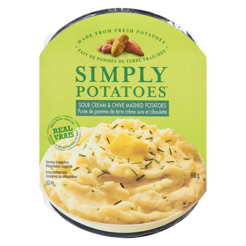 Purée de pommes de terre à la crème sure et ciboulette
