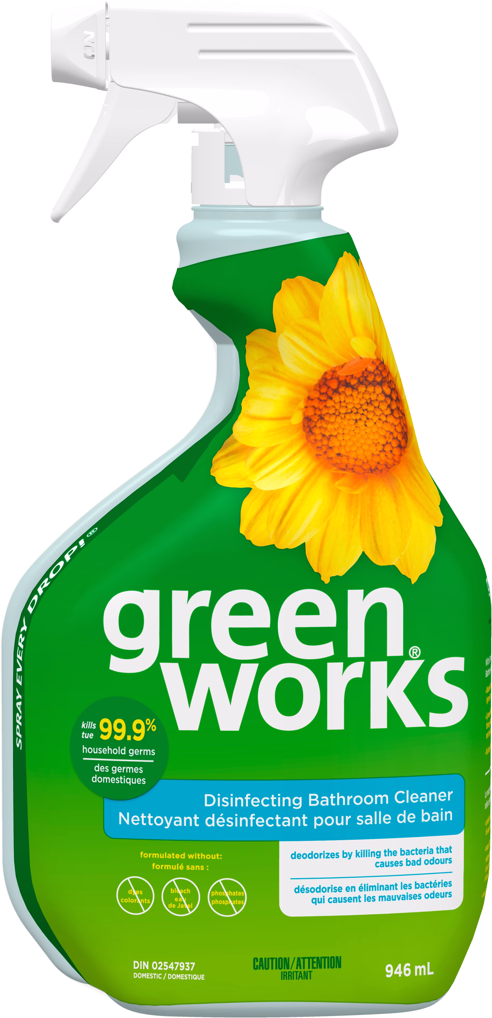 Nettoyant désinfectant pour salle de bain green works nettoyant désinfectant pour salle de bain green worksmc