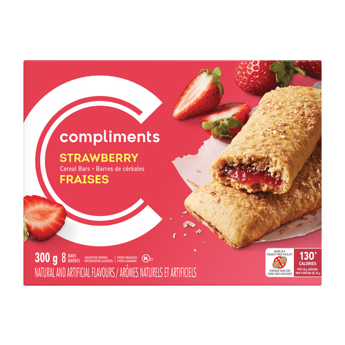 Compliments Barres de céréales aux fraises 300 g
