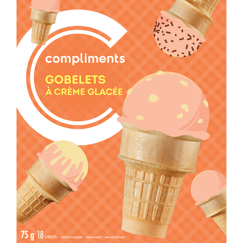 Compliments Gobelets à crème glacée 18 un 75 g