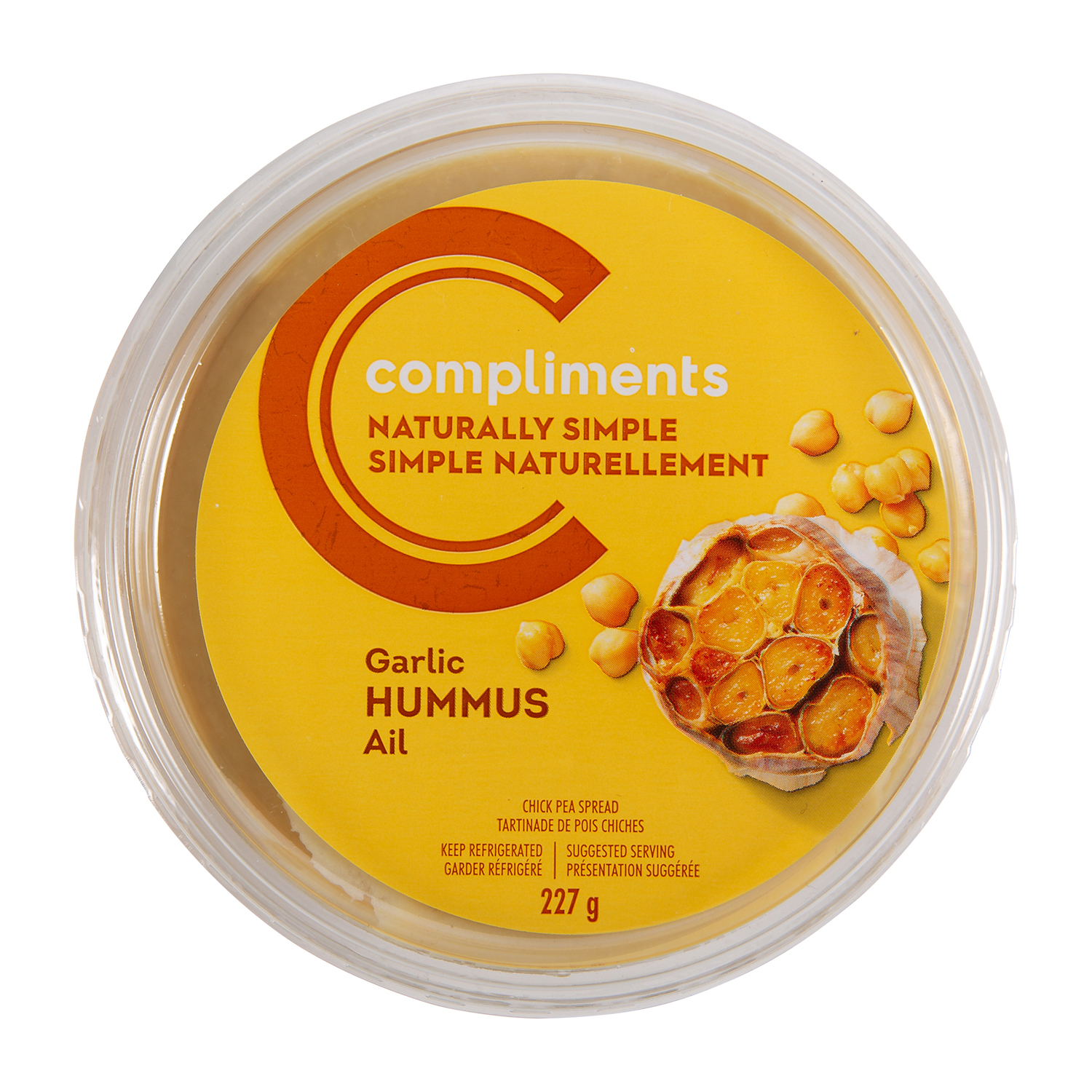 Compliments Simple Naturellement Hummus à l'ail rôti 227 g