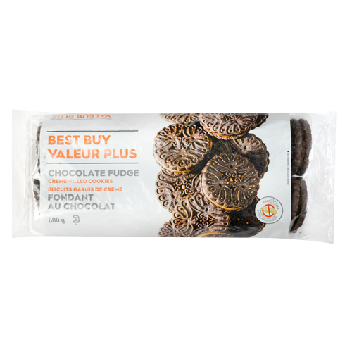 Valeur Plus Biscuits garnis de crème fondant au chocolat 600 g