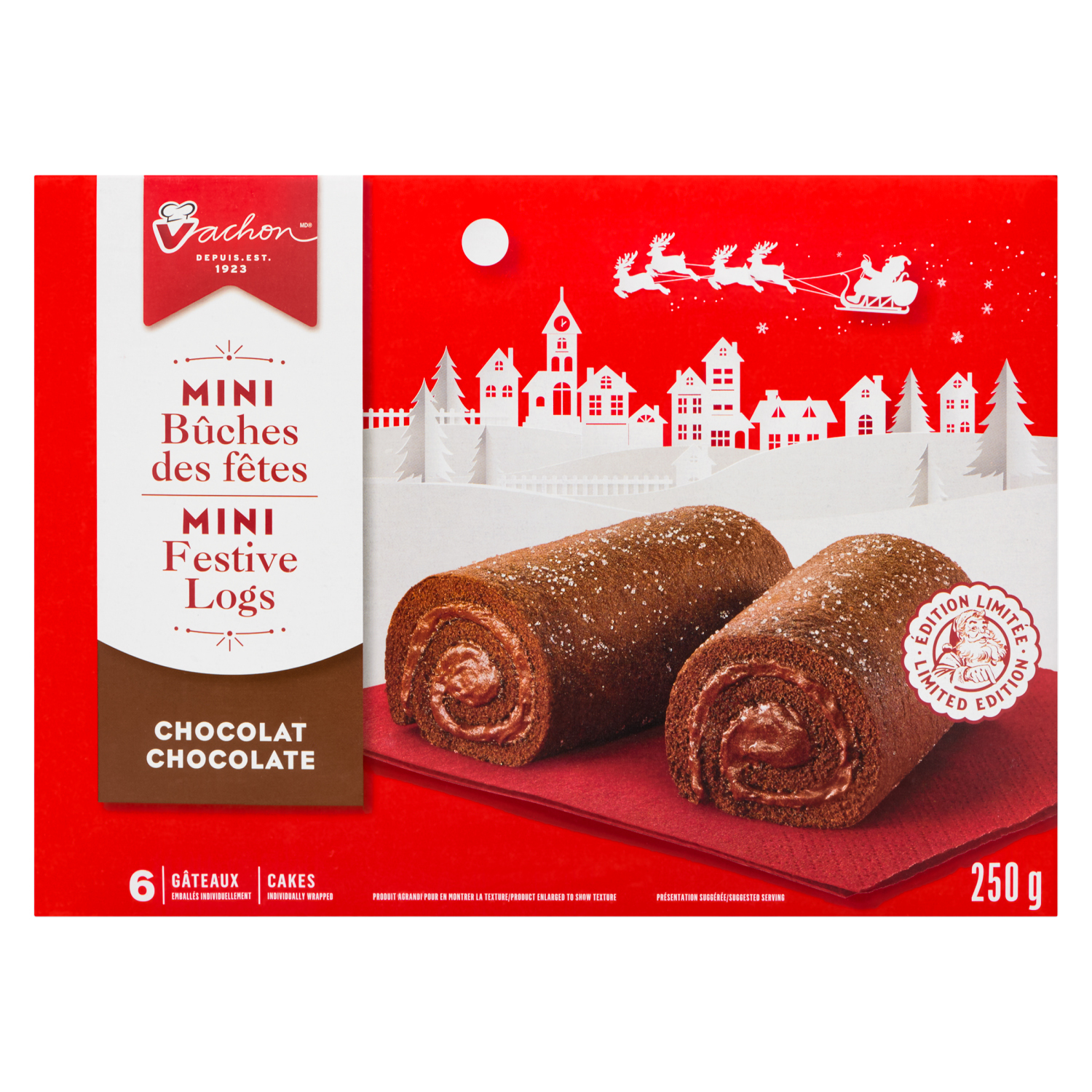 Mini bûche des fêtes, chocolat