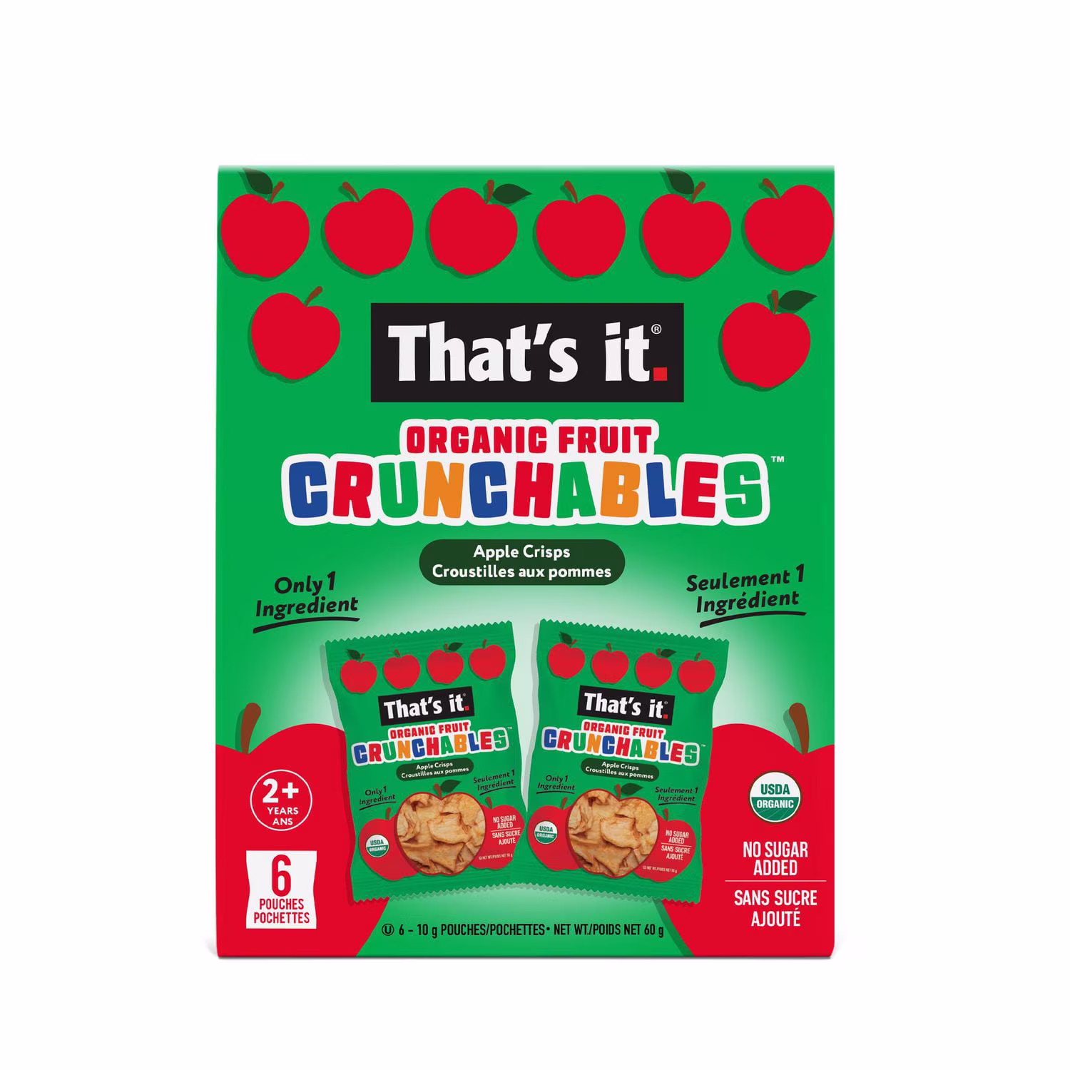 That's it organic apple crunchables 6 un.