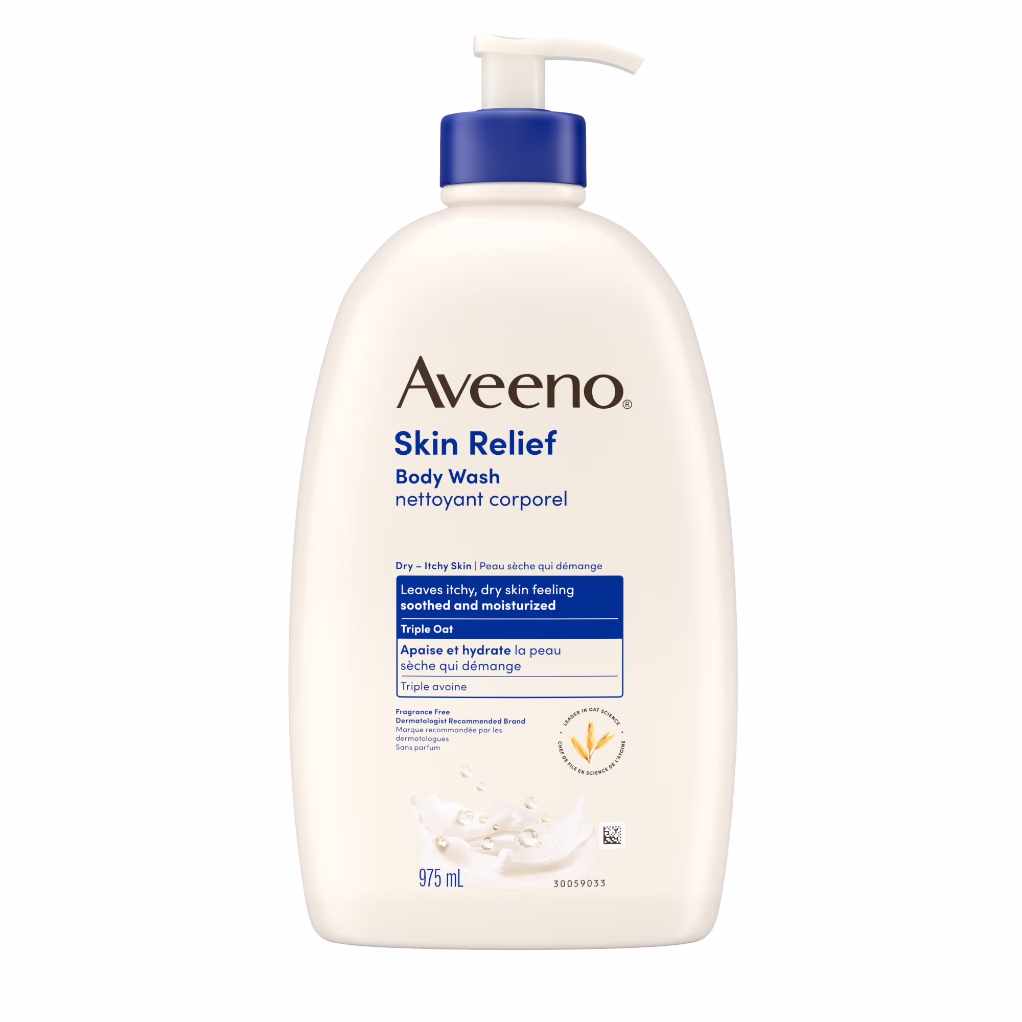 Nettoyant apaisant pour le corps aveeno. non parfumé.