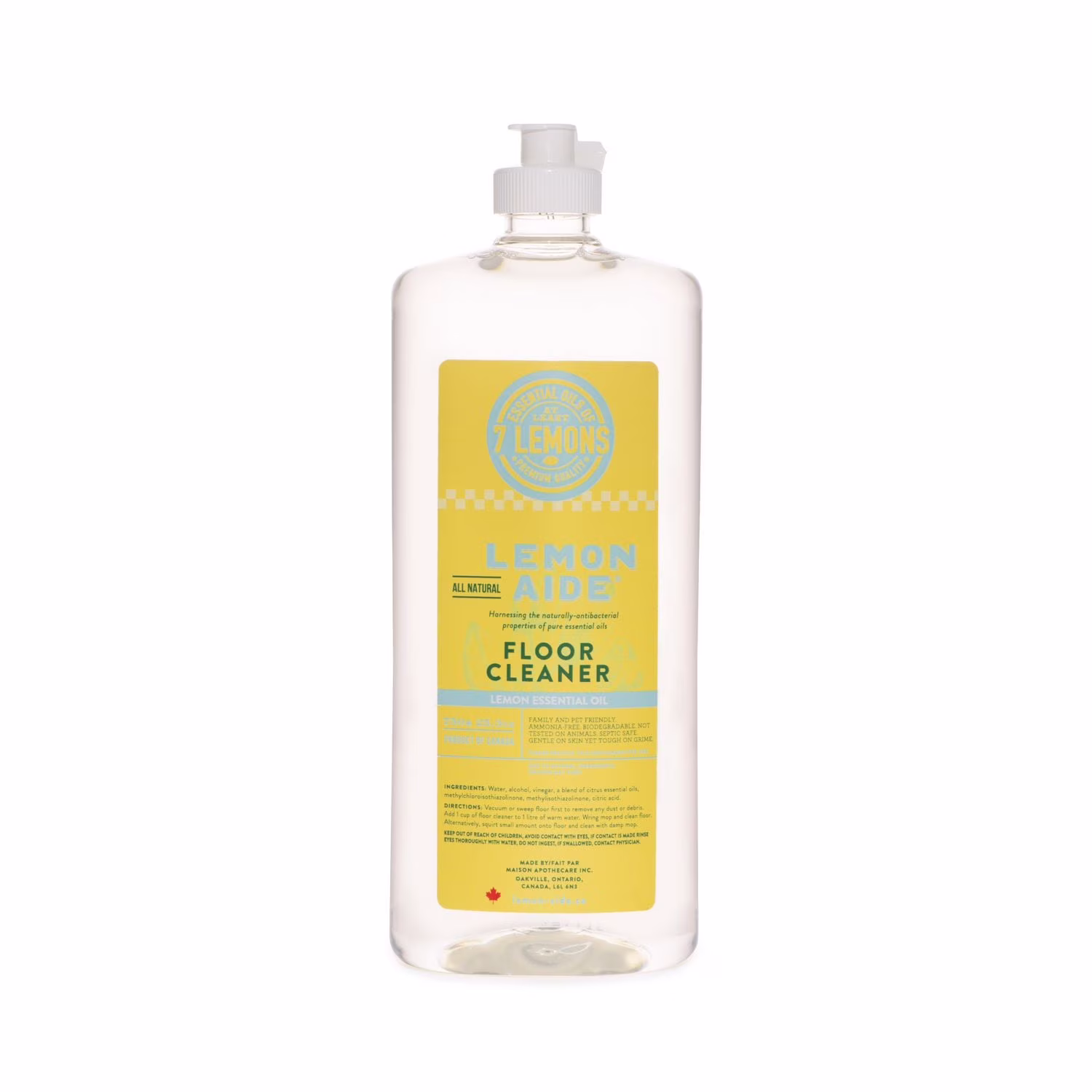 Lemon aide nettoyant pour planchers. parfum de citron.