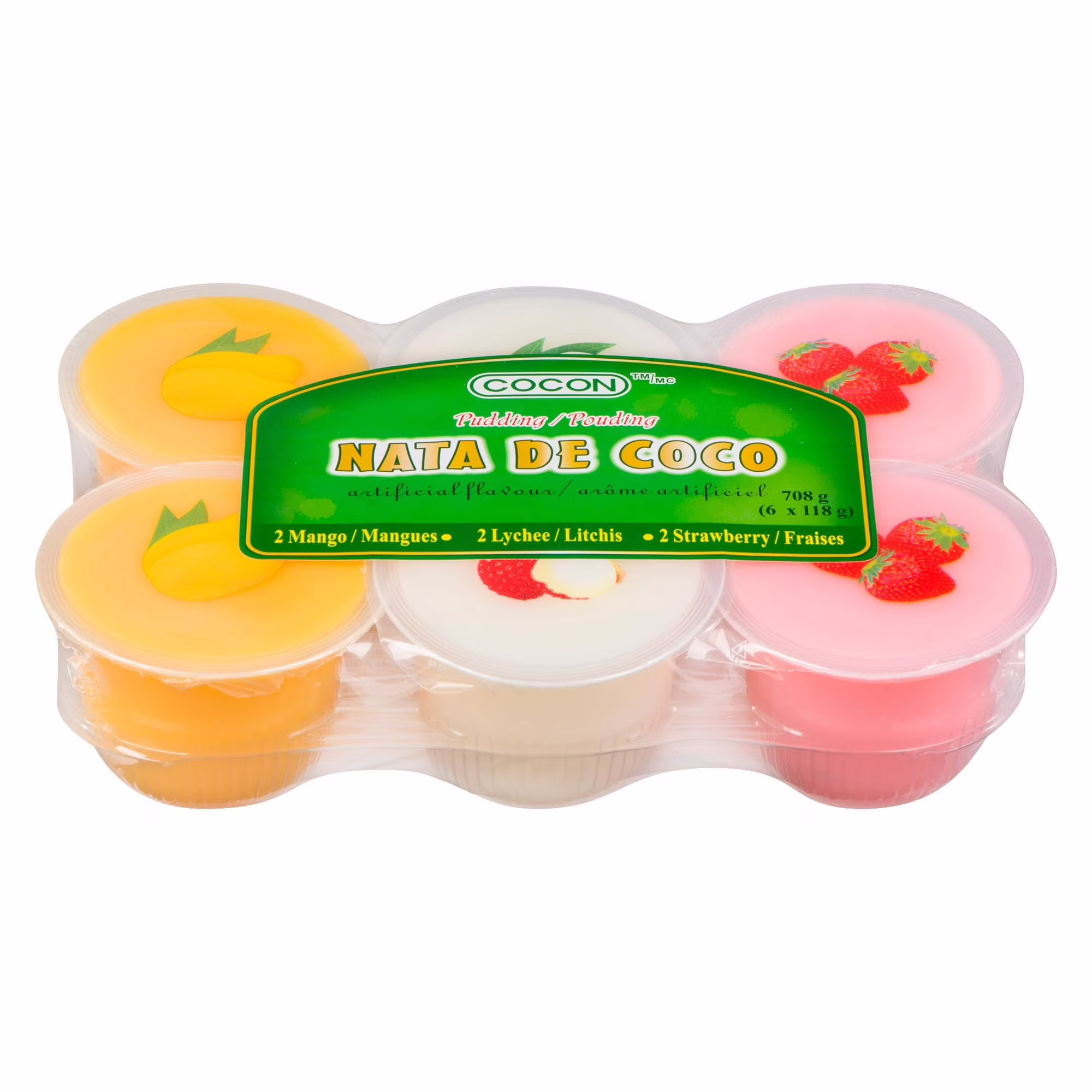 Cocon nata de coco pudding-pack de 6 taille de l'emballage  x 6