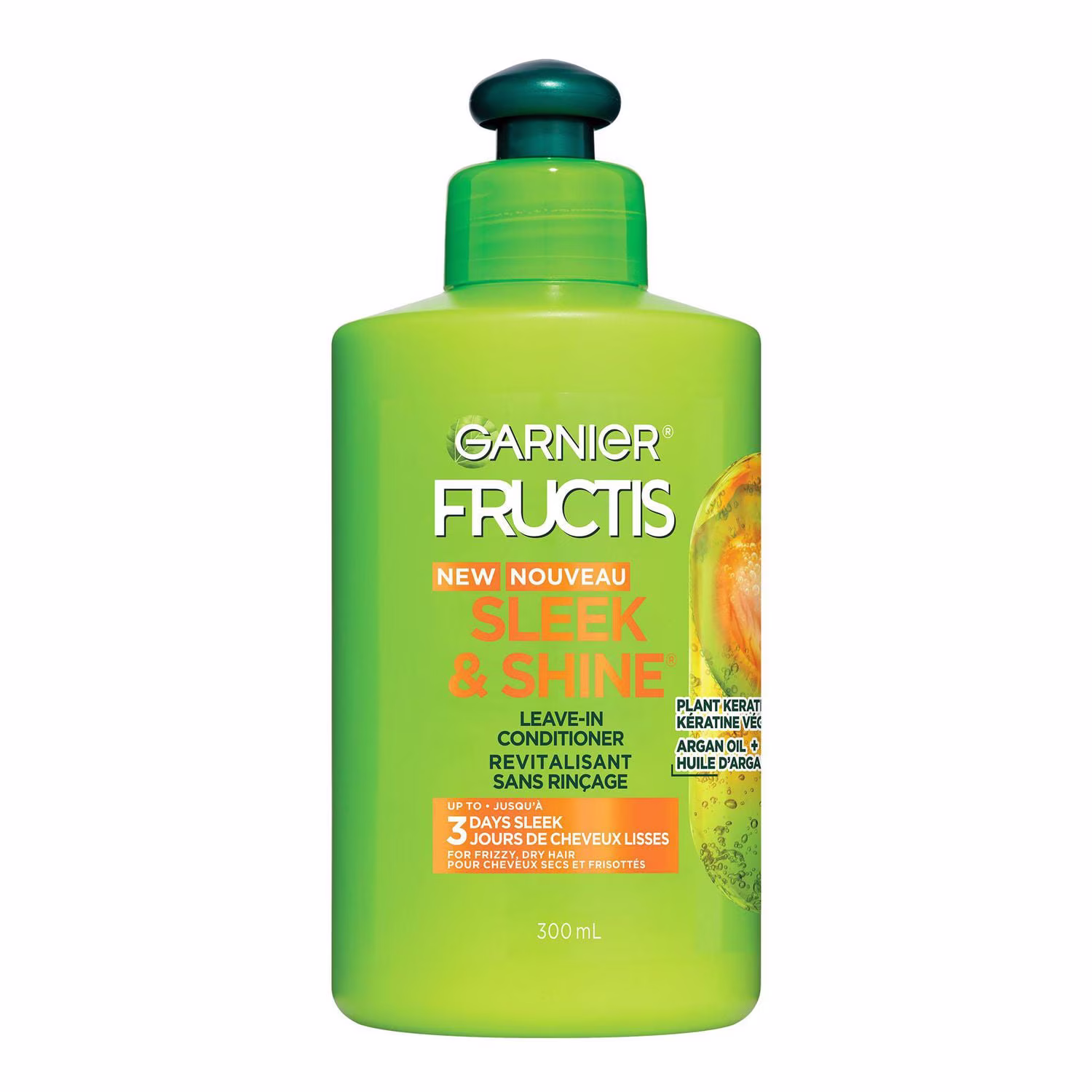 Garnier fructis lisse & brillant. revitalisant sans rinçage