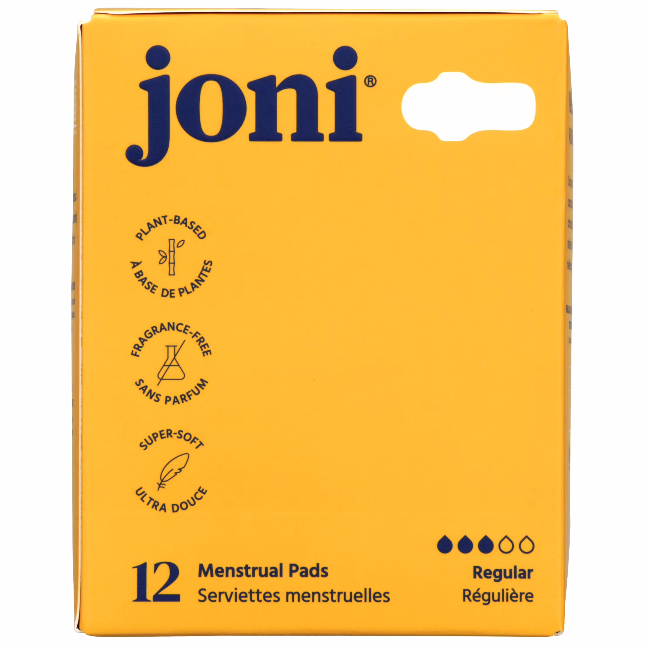 Serviettes hygiéniques régulières en bambou biologique joni. 24.5cm. 12 unitésfr