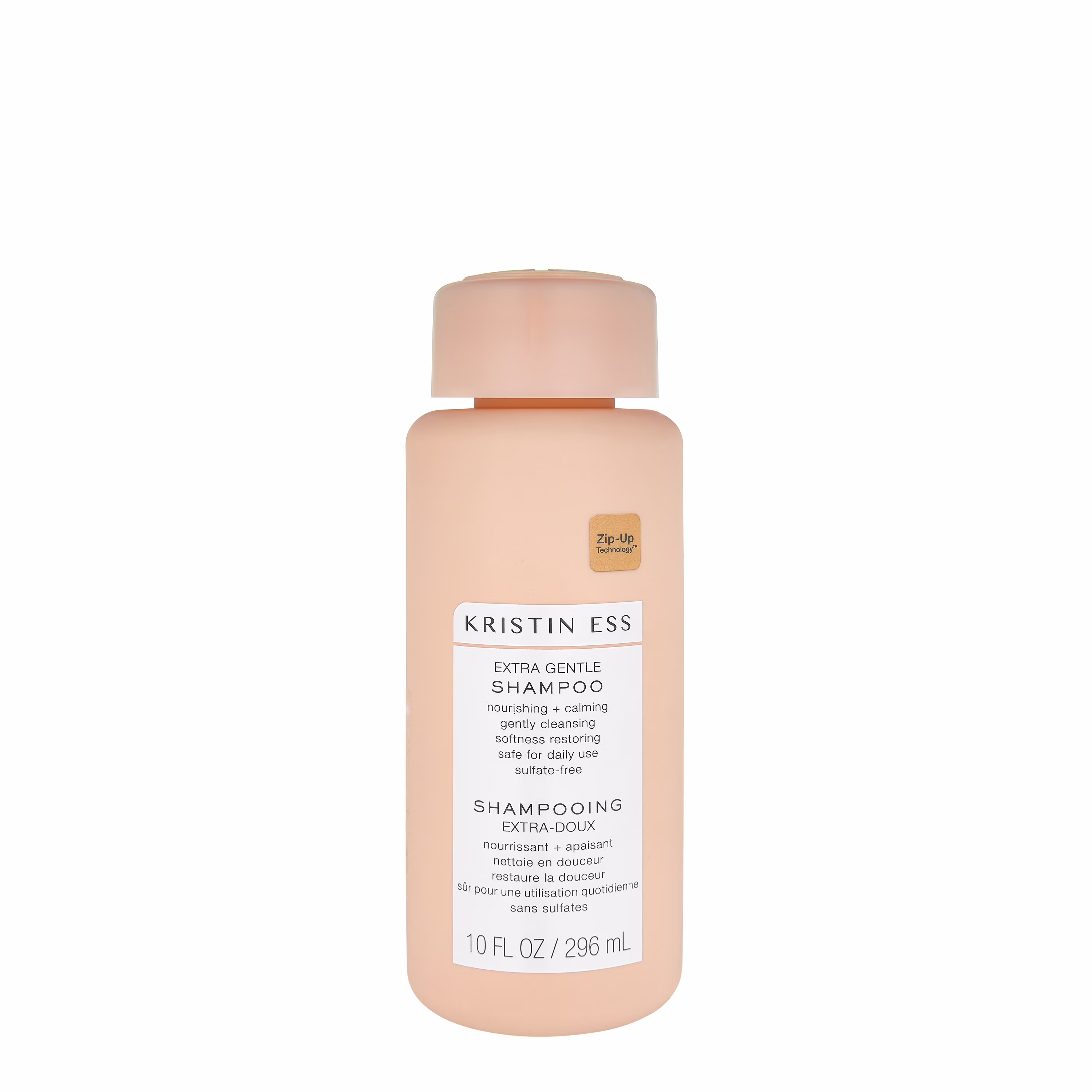 Shampoing kristin ess extra doux pour cuir chevelu sensible + nettoie en douceur.
