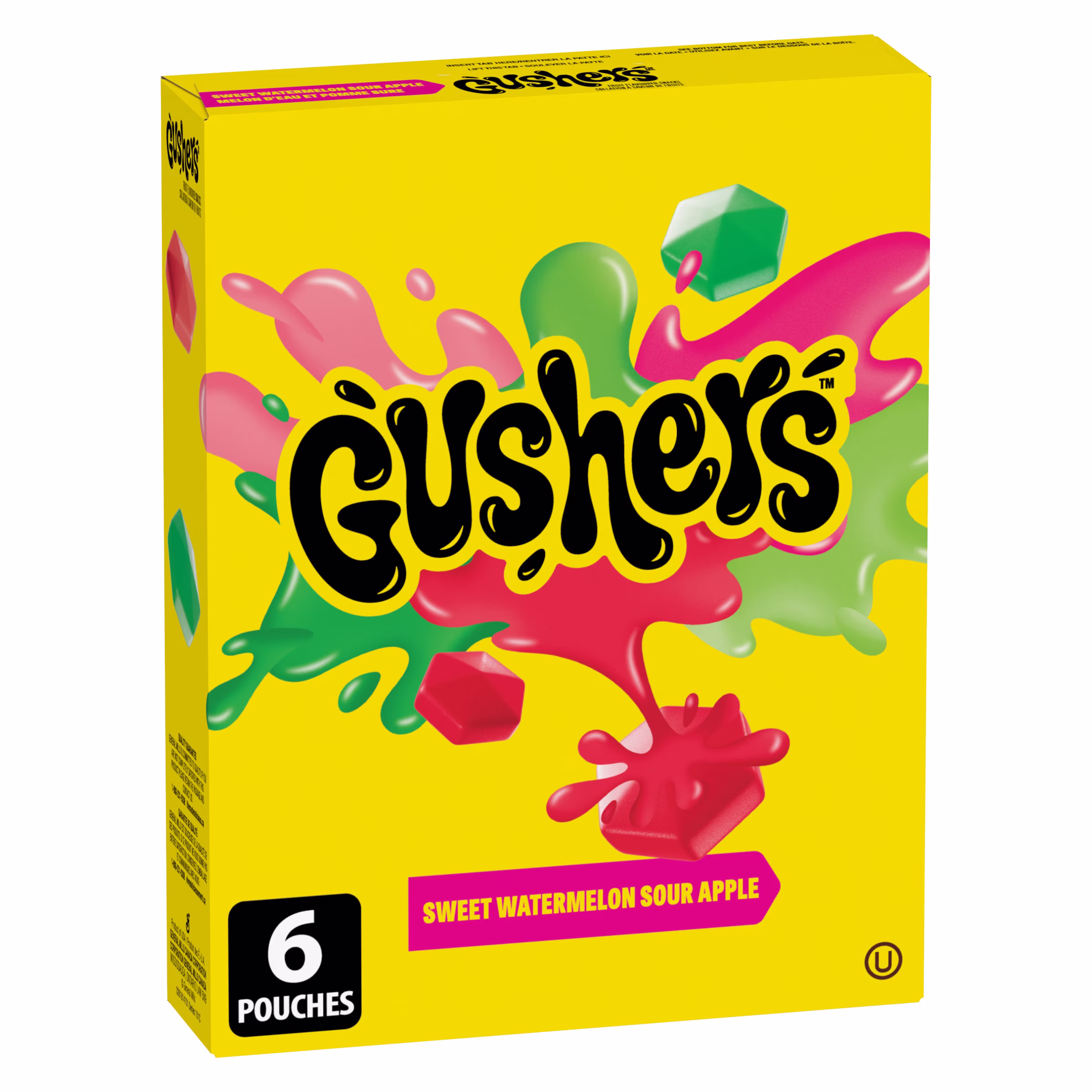 Gushers fruit aux fruits melon d'eau et pomme sure 6 sachets