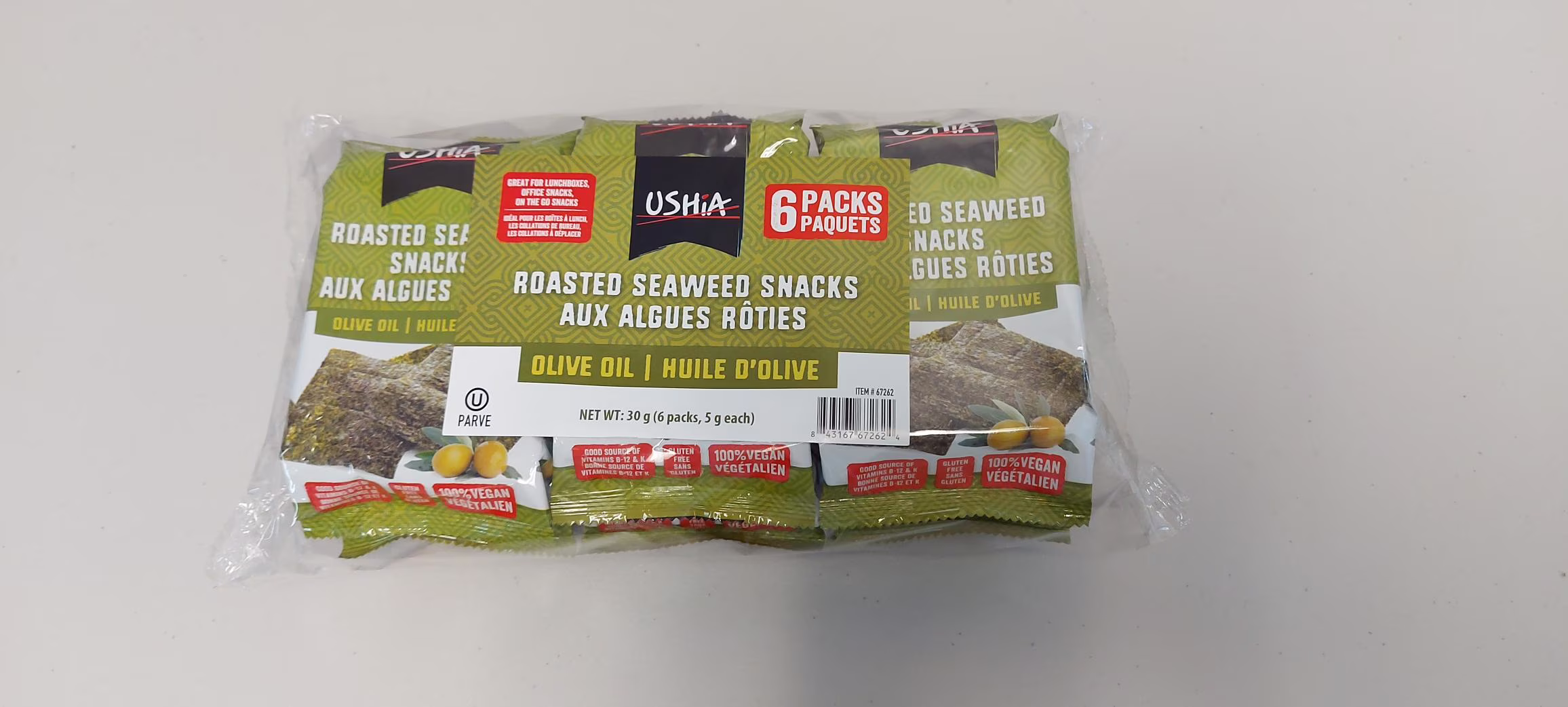 Ushia premium algues rôties huile d'olive extra vierge