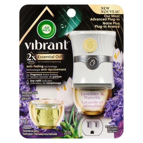 Vibrant diffuseur + recharge huile parfumée lavande et nénuphar
