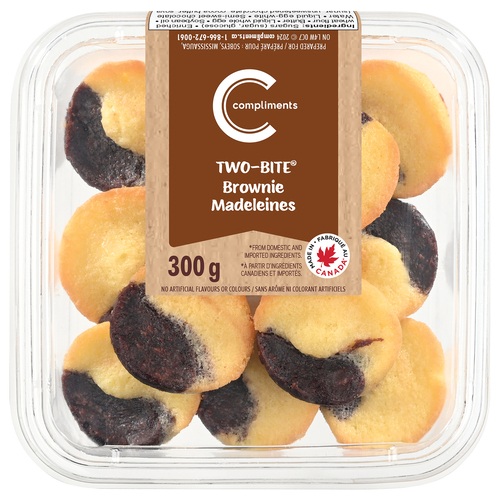 Compliments Two Bite Brownie à la madeleine 300 g (congelé)