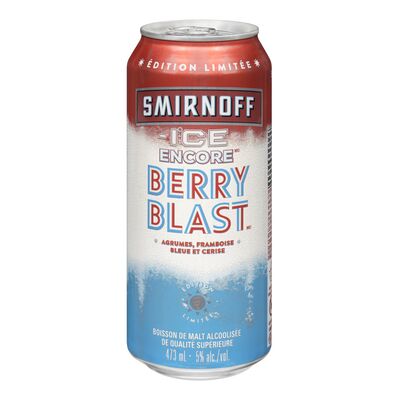 Boisson de malt alcoolisée berry blast en canette - 5% alcool
