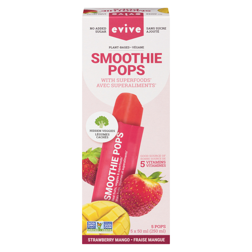 Evive Smoothie Pops fraise mangue 250 ml