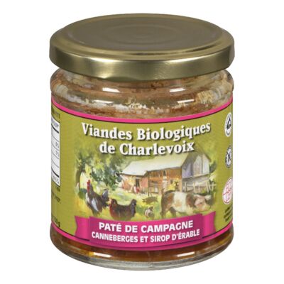 Pâté de campagne aux canneberge et à l'érable biologique