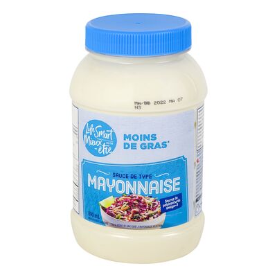 Sauce de type mayonnaise réduite en gras
