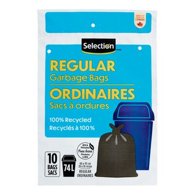 Sacs à ordures noirs, taille normale