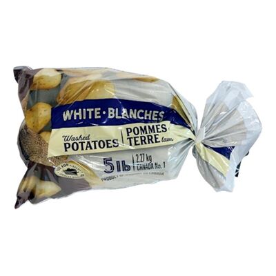 Pommes de terre blanches lavées