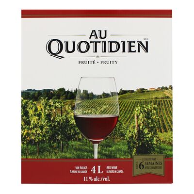 Vin rouge Canada - Fruité et Léger - 18 ans +