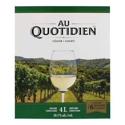 Vin blanc Canada - Délicat et Léger 10.5% alcool - 18 ans +