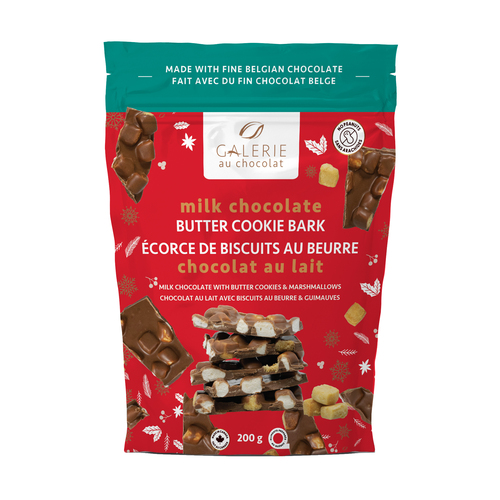 Galerie au Chocolat Chocolat au lait écorce de biscuits au beurre avec des guimauves 200 g