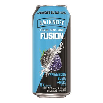 Boisson de malt alcoolisée à la framboise bleue et mûre
