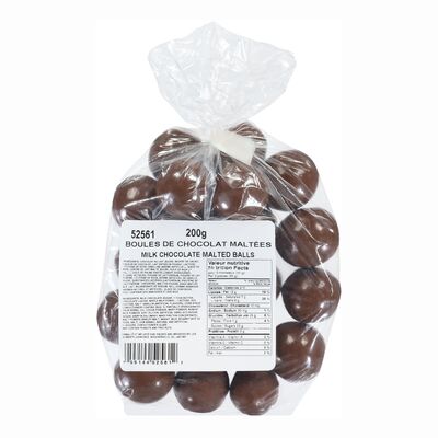 Chocolats boules de lait malté