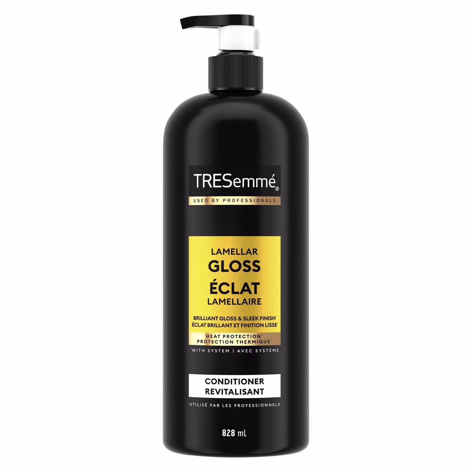 Tresemmé revitalisant éclat lamellaire éclat brillant et finition lisse.