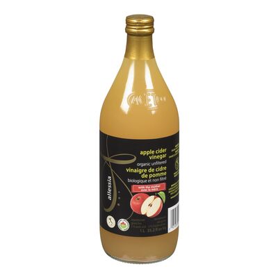 Vinaigre de cidre de pomme non filtré biologique