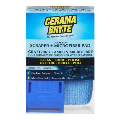 Tampon nettoyant microfibre et grattoir