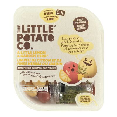 Pommes de terre grelots aux fines herbes du jardin et citron à cuire au micro-onde