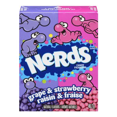 Friandise nerds raisin & fraise poids net 46.7g