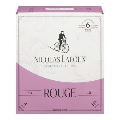 Vin rouge NicolasLaloux, 4L (Pièce didentité requise au moment du ramassage)