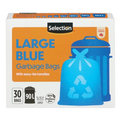 Grands sacs bleus à poubelle