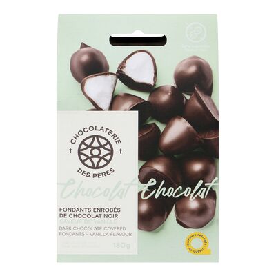 Fondants à saveur de vanille enrobés de chocolat noir
