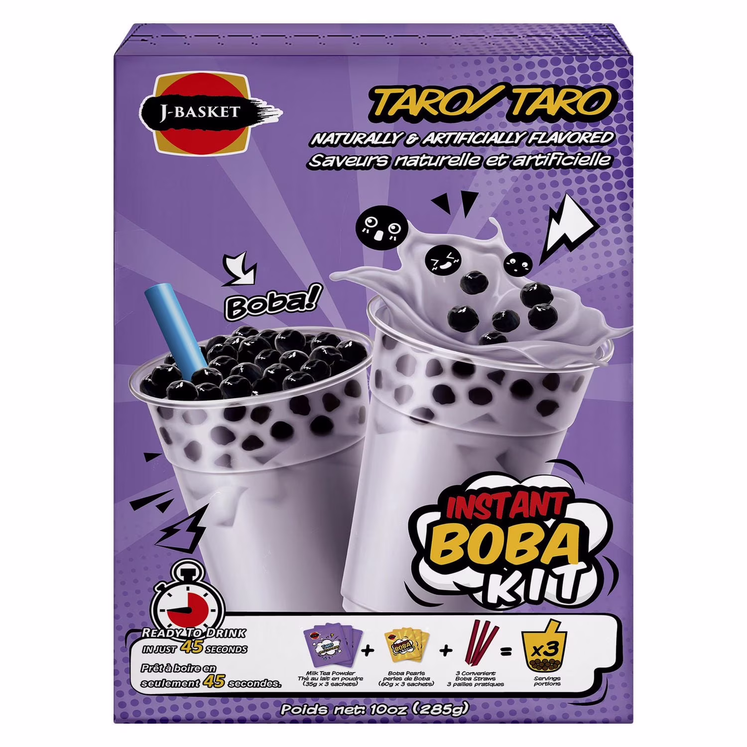 Kit boba instantané j-basket taro