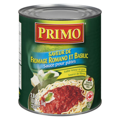 Sauce pour pâtes au fromage Romano et basilic