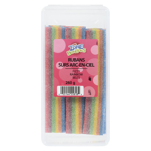 Les Aliments Johnvince Bonbons Ruban arc-en-ciel suret 260 g