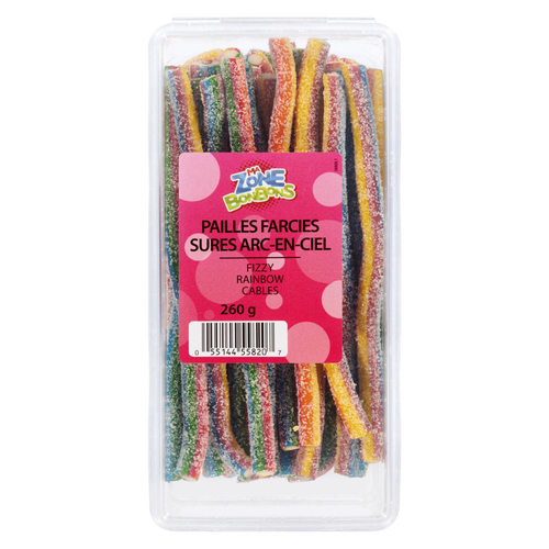 Ma Zone Bonbons Pailles Farcies Sures Arc-en-Ciel 260 g