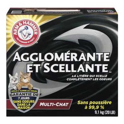 Litière agglomérante et scellante, multi-chat