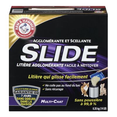 Slide Litière Agglomérante Facile à Nettoyer Multi-Chat