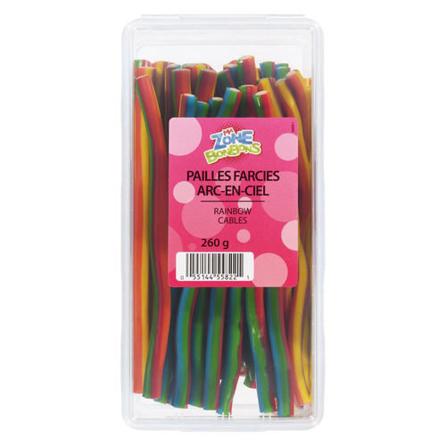 Ma Zone Bonbons Pailles Farcies Arc-en-Ciel 260 g