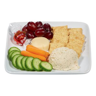 Collation de fromage Oka et de tartinade de poulet