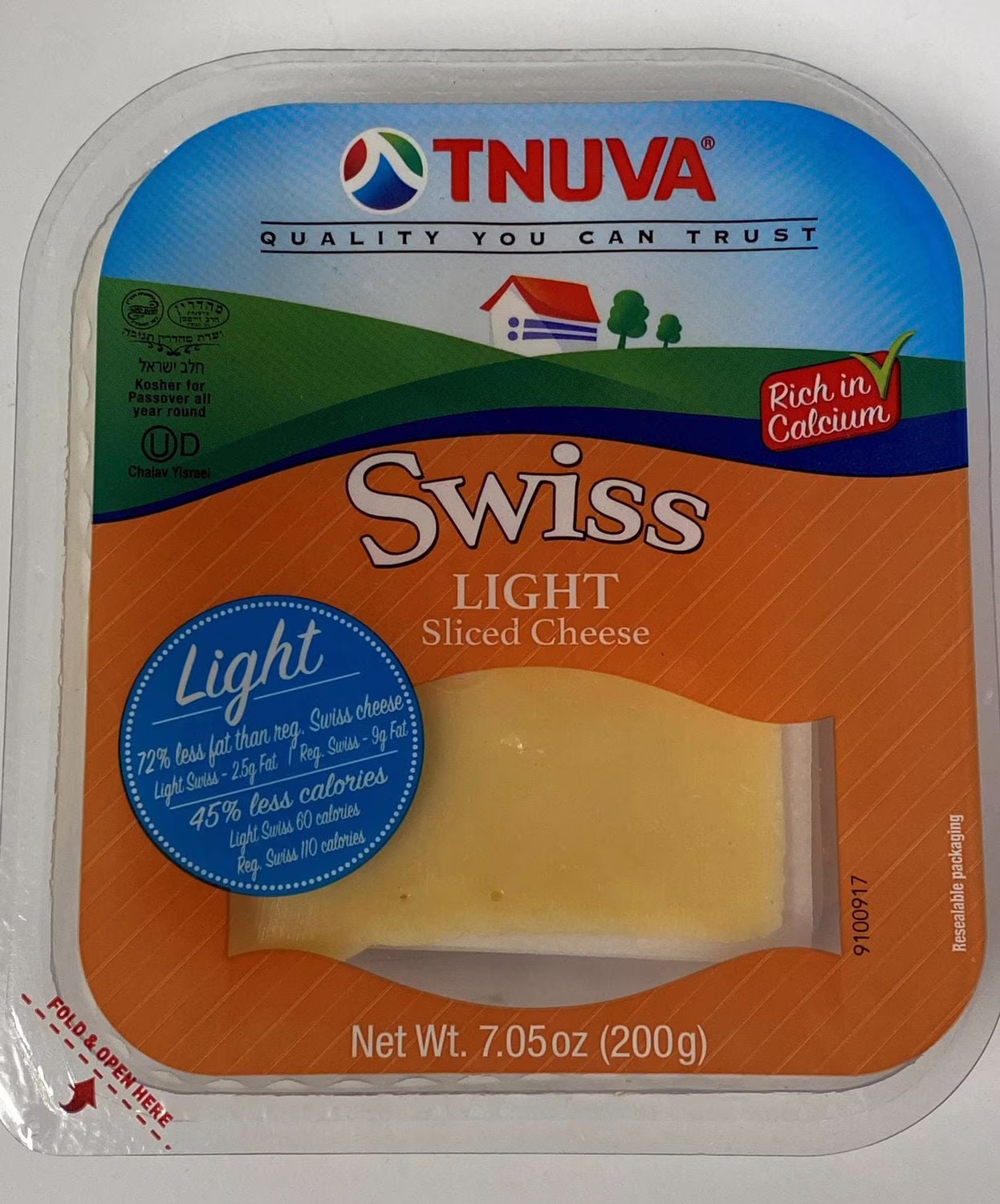 Fromage tranché lite suisse tnuva