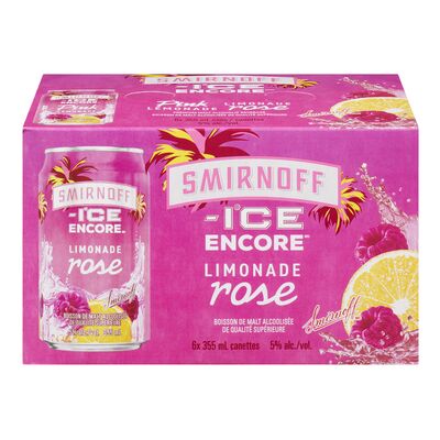 Boisson de malt alcoolisée à saveur de limonade rose