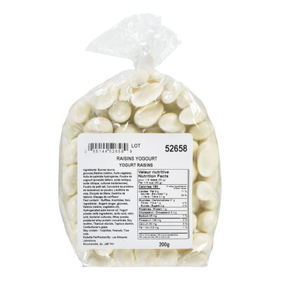 Raisins secs enrobés de yogourt